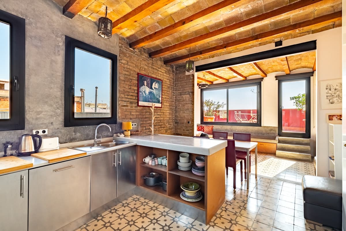 Loft mit Terrasse und Blick auf die Sagrada Familia 360°