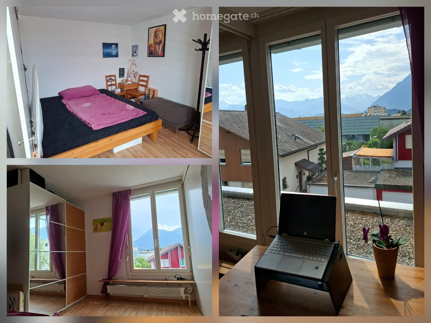 Möblierte Wohnung Thun befristet mit Alpenpanorama